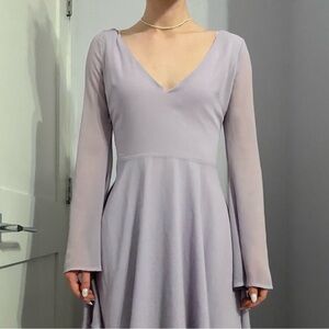 Lavender flowy mini dress